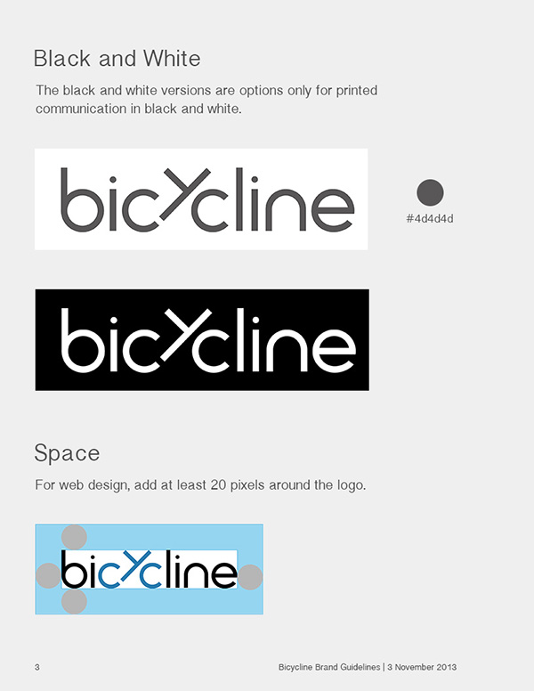 Style guide of Bicycline